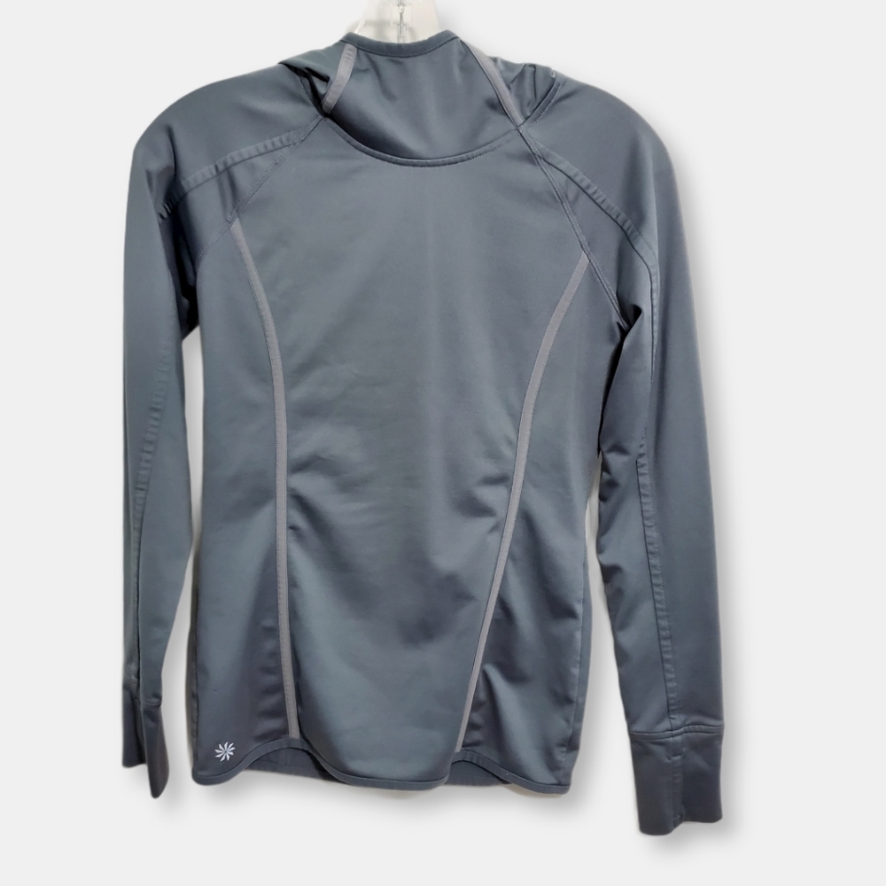 Athleta Grey Hurdle Hoodie Pullover Size XXS